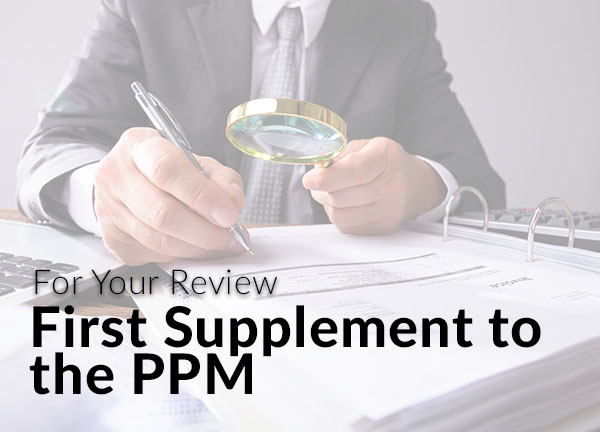 Supplement to the PPM